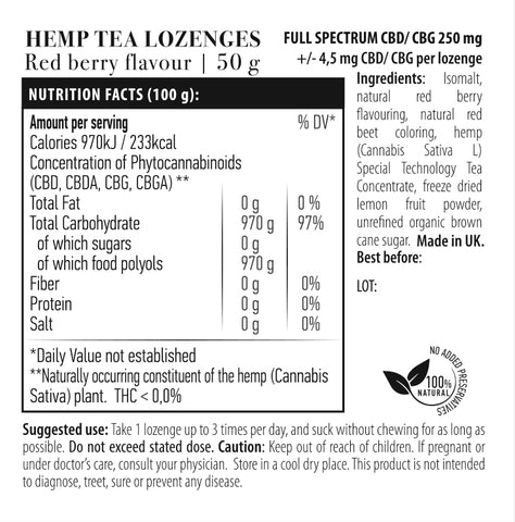 KONCENTRUOTOS KANAPIŲ ARBATOS PASTILĖS SU UOGOMIS (STIPRESNĖS)